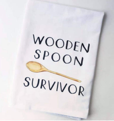 Wooden Spoon SurvivorFlour Sack Kitchen Tea Towel